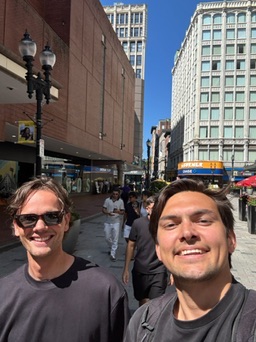On the street in Boston